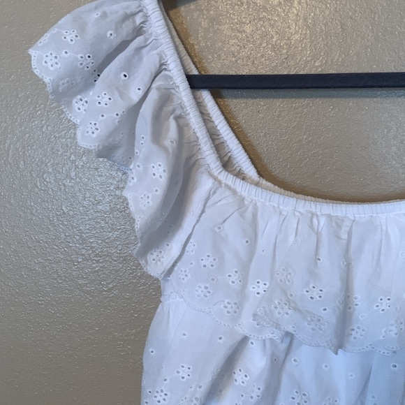 Show Me Your Mumu Lucy white eyelet ruffle mini dress size S - Picture 4 of 7